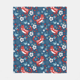 Niedliches Cat Pattern Fleece Blanket