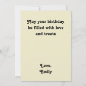 Niedliches Cat Pattern Geburtstagskarte (Rückseite)