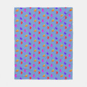 NIEDLICHES Cat Pattern Neon Rainbow Fleecedecke (Vorderseite)