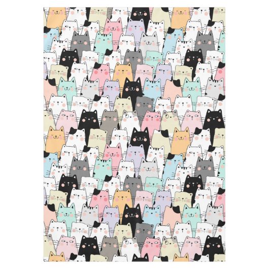 Niedliches Cat Pattern Tableclout Tischdecke (Vorderseite)
