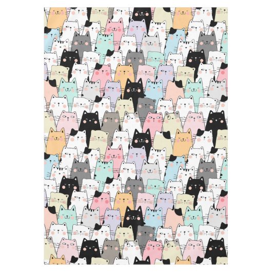 Niedliches Cat Pattern Tableclout Tischdecke (Vorderseite)