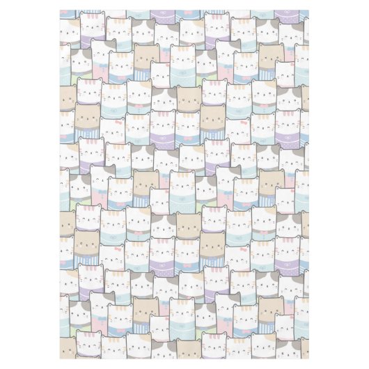 Niedliches Cat Pattern Tableclout Tischdecke (Vorderseite)