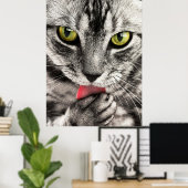 Niedliches Cat Portrait Poster (Heimbüro)