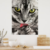 Niedliches Cat Portrait Poster (Küche)