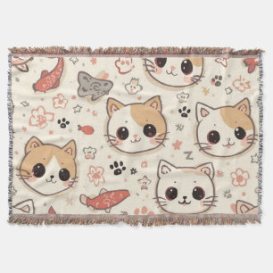Niedliches Cat simple pet kitta Pattern Party Decke
