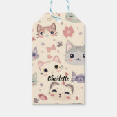 Niedliches Cat simple pet kitta Pattern Party Geschenkanhänger (Vorderseite)