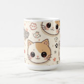 Niedliches Cat simple pet kitta Pattern Party Kaffeetasse (Mittel)