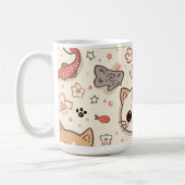 Niedliches Cat simple pet kitta Pattern Party Kaffeetasse (Links)