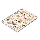 Niedliches Cat simple pet kitta Pattern Party Notizblock (Linke Seite)