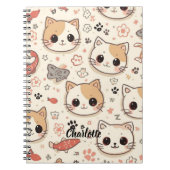 Niedliches Cat simple pet kitta Pattern Party Notizblock (Vorderseite)