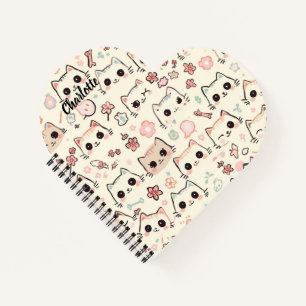 Niedliches Cat simple pet kitta Pattern Party Notizblock