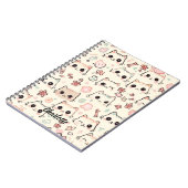 Niedliches Cat simple pet kitta Pattern Party Notizblock (Linke Seite)