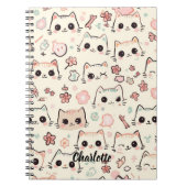 Niedliches Cat simple pet kitta Pattern Party Notizblock (Vorderseite)