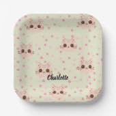 Niedliches Cat simple pet kitta Pattern Party Pappteller (Vorderseite)