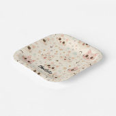 Niedliches Cat simple pet kitta Pattern Party Pappteller (Gewinkelt)