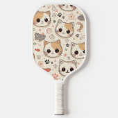 Niedliches Cat simple pet kitta Pattern Party Pickleball Schläger (Vorderseite)