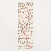Niedliches Cat simple pet kitta Pattern Party Yogamatte (Vorderseite)