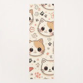 Niedliches Cat simple pet kitta Pattern Party Yogamatte (Vorderseite)