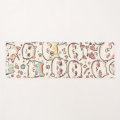 Niedliches Cat simple pet kitta Pattern Party Yogamatte (Vorderseite (Horizontal))