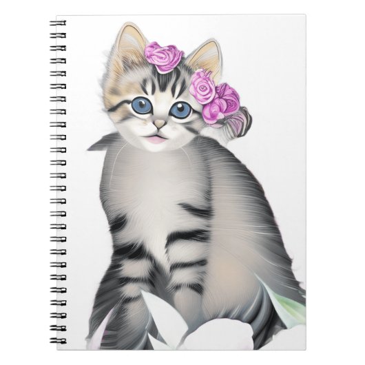 Niedliches Cat Spiral Notebook Notizblock (Vorderseite)