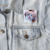 Niedliches Cat Square Foto Button (Beispiel)