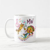 Niedliches CAT-TACO-STACCATO-Monogramm Kaffeetasse (Links)