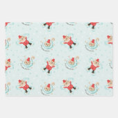 Niedliches Cat Themed MeowChristmas Pattern Geschenkpapier Set (Vorderseite 2)