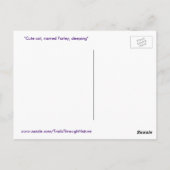 Niedliches Cat Thinking von Ihnen Postkarte (Rückseite)