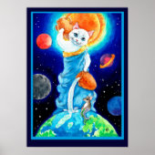 Niedliches Cat Water Goddess Earth Day Poster (Vorne)