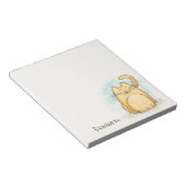 Niedliches Cat Watercolor personalisieren Notizblock (angewinkelt)