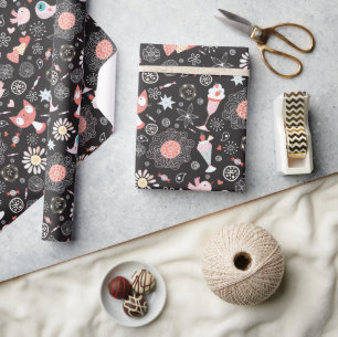 Niedliches Cat Wrapping Pape Geschenkpapier
