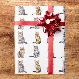Niedliches Cat Wrapping Paper Geschenkpapier