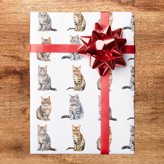 Niedliches Cat Wrapping Paper Geschenkpapier