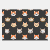 Niedliches Cat Wrapping Paper Geschenkpapier Set (Vorderseite)