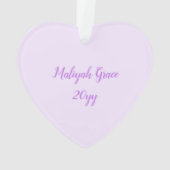 Niedliches Caticorn | lila | personalisiert Ornament (Rückseite)