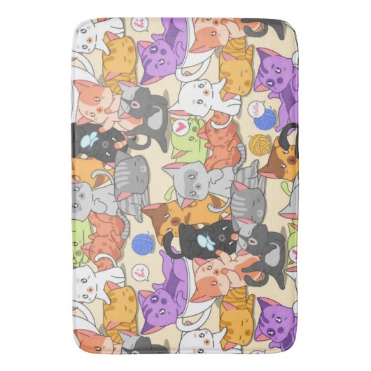 Niedliches Cats Muster Badematte (Vorderseite Vertikal)
