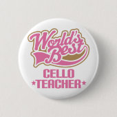 Niedliches Cello-Lehrer-Geschenk Button (Vorderseite)