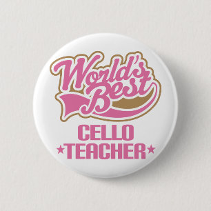 Niedliches Cello-Lehrer-Geschenk Button