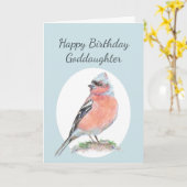 Niedliches Chaffinch, Happy Birthday Godtochter Ca Karte (Gelbe Blume)