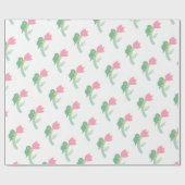 Niedliches Chamäleon auf Blume Geschenkpapier (Flach)