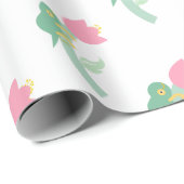 Niedliches Chamäleon auf Blume Geschenkpapier (Rolleneckpunkt)