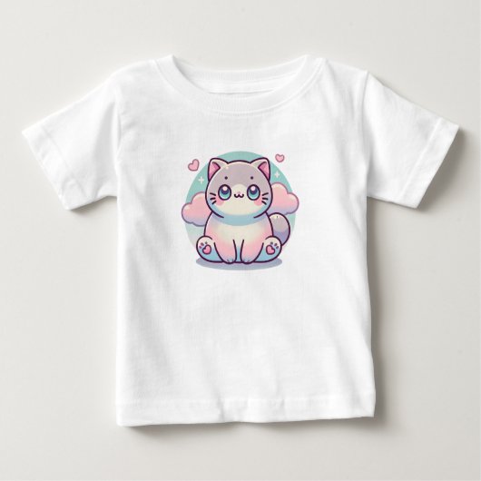 Niedliches Chat-Design Baby T-shirt (Vorderseite)