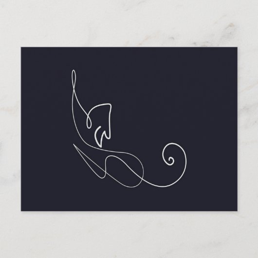 Niedliches Chat-Design | Katzenliebhaber Ankündigungspostkarte (Vorderseite)