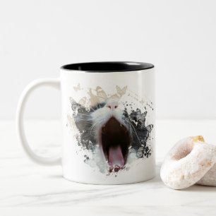 Niedliches Chat-Design Zweifarbige Tasse