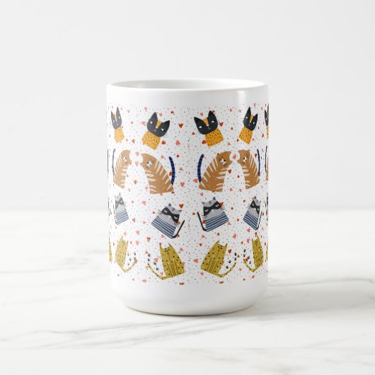 Niedliches Chat-Muster Nr. 3 Kaffeetasse (Mittel)