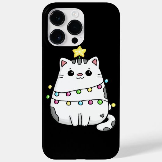 Niedliches Chat Weihnachtsdesign Case-Mate iPhone Hülle (Rückseite)