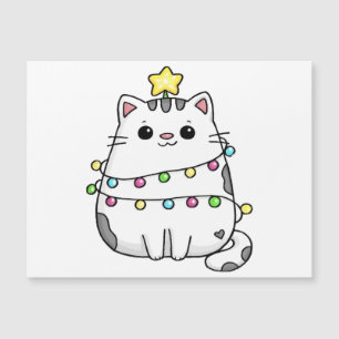 Niedliches Chat Weihnachtsdesign Magnetkarte