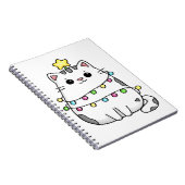 Niedliches Chat Weihnachtsdesign Notizblock (Rechte Seite)