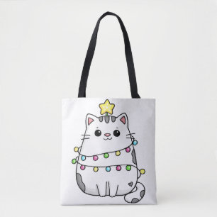 Niedliches Chat Weihnachtsdesign Tasche
