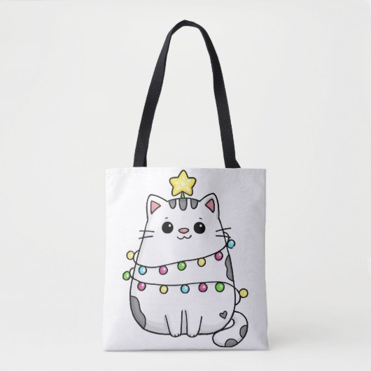 Niedliches Chat Weihnachtsdesign Tasche (Vorderseite)